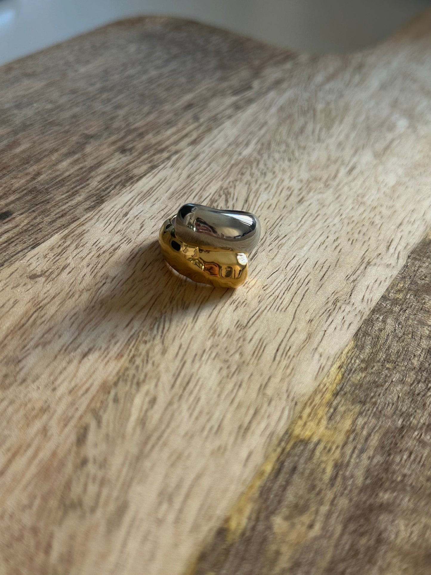 ANNE-LISE | Bague Bicolore Acier Inoxydable